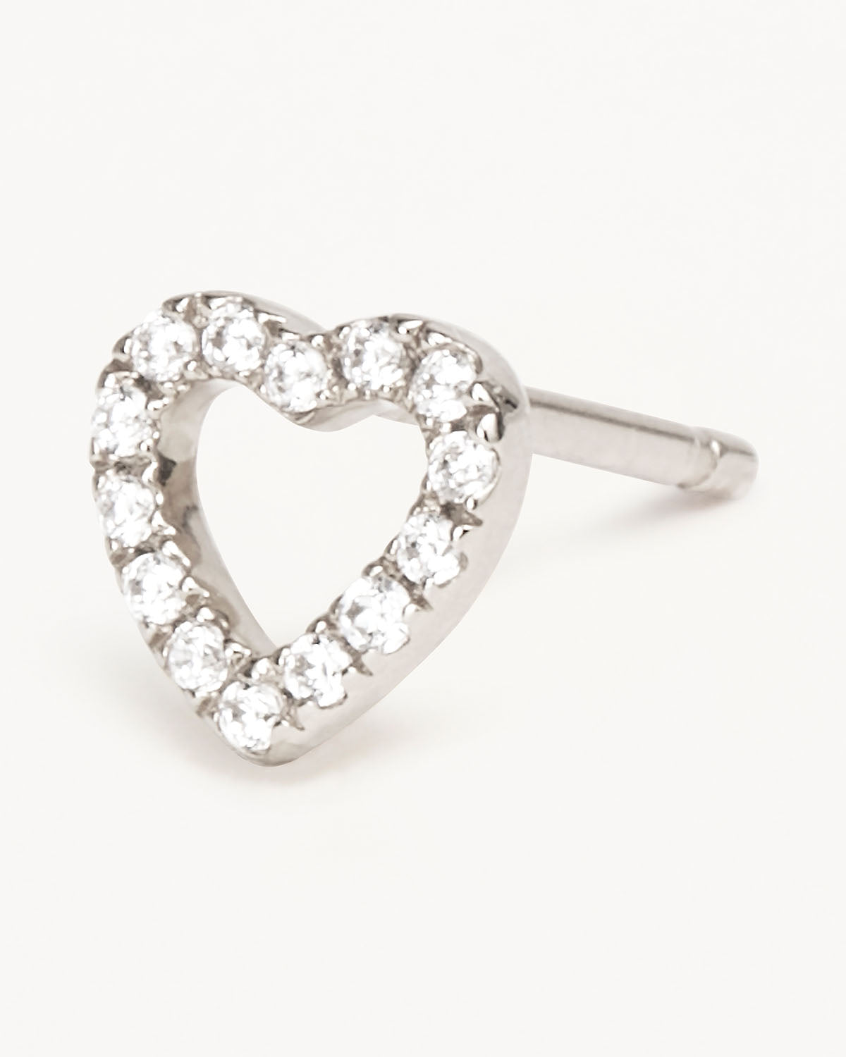 14k Solid Gold Eternal Love Diamond Stud Earring - Image 3