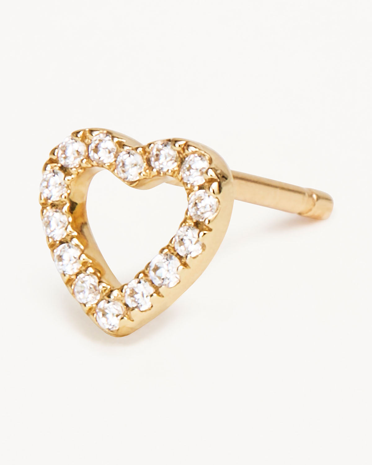 14k Solid Gold Eternal Love Diamond Stud Earring - Image 6