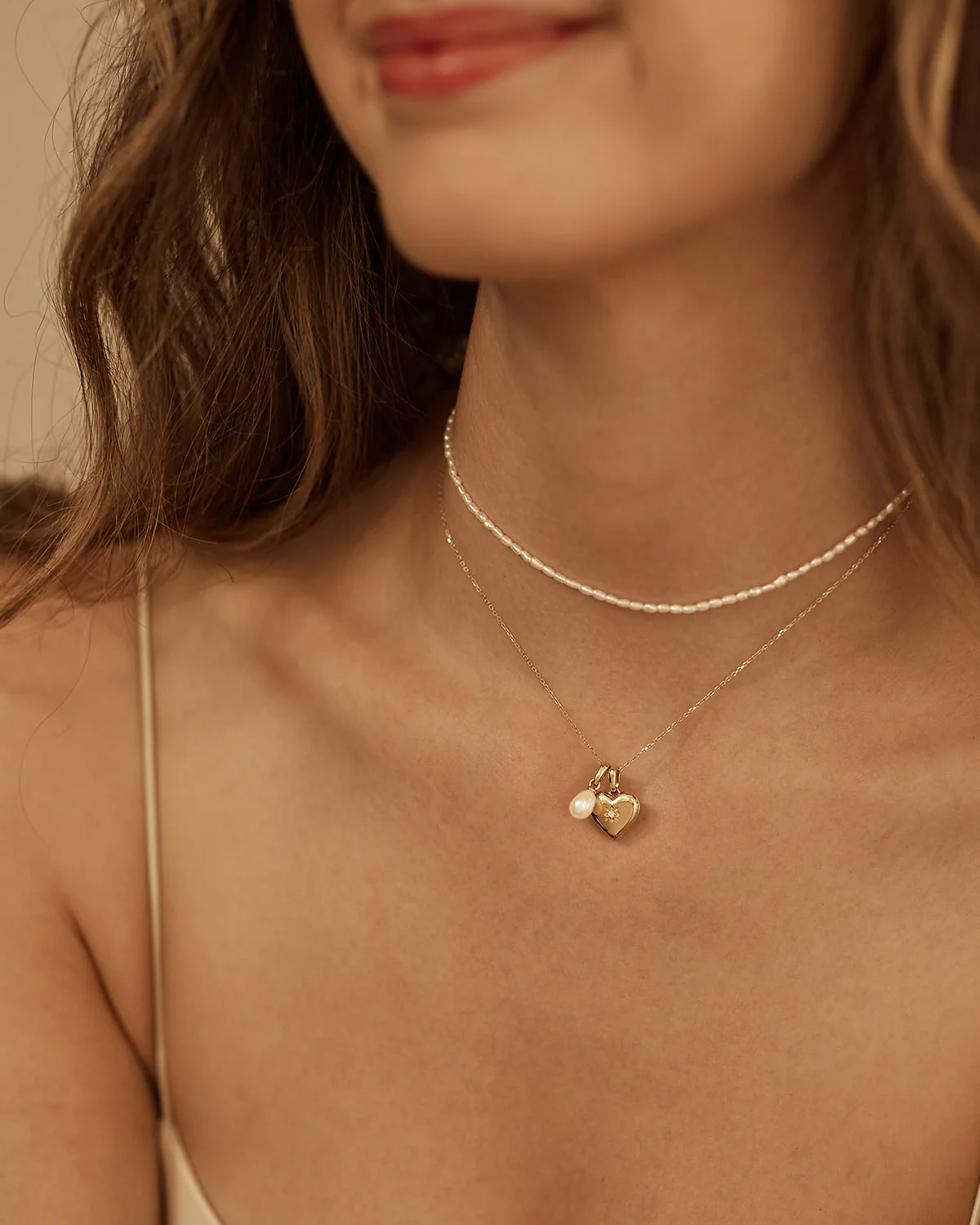 14k Solid Gold Tranquillity Pearl Necklace Pendant - Image 3