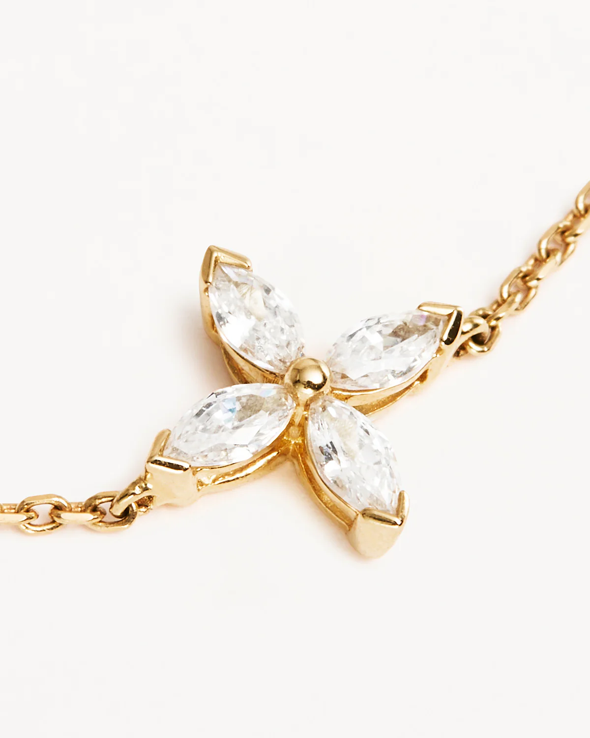 14k Solid Gold Blossom Lab-Grown Diamond Bracelet - Image 3
