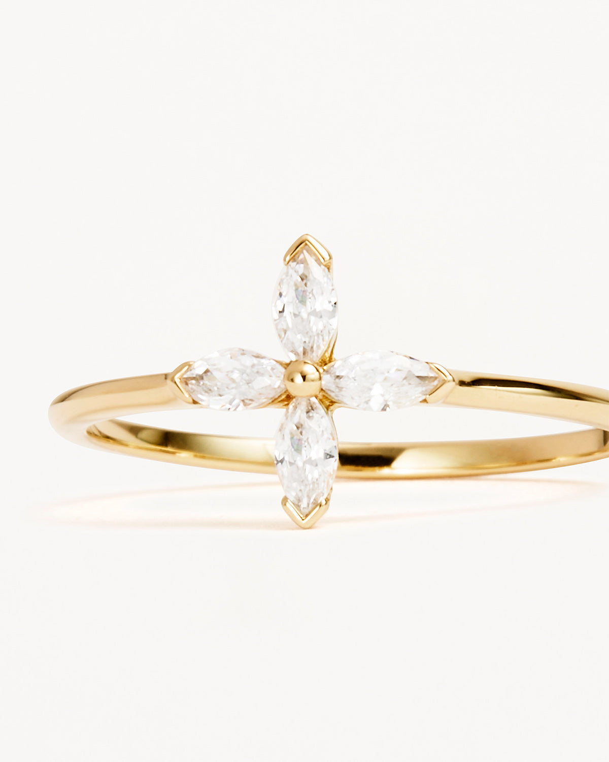 14k Solid Gold Blossom Lab-Grown Diamond Ring - Image 3