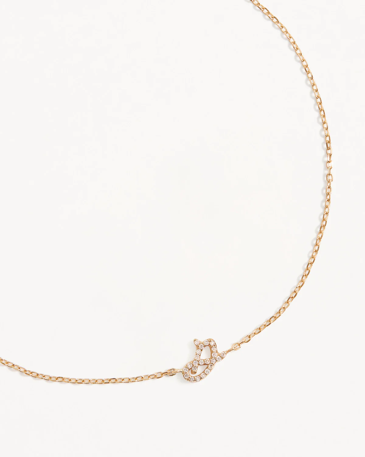 14k Solid Gold Diamond Love Letter Bracelet - Image 11