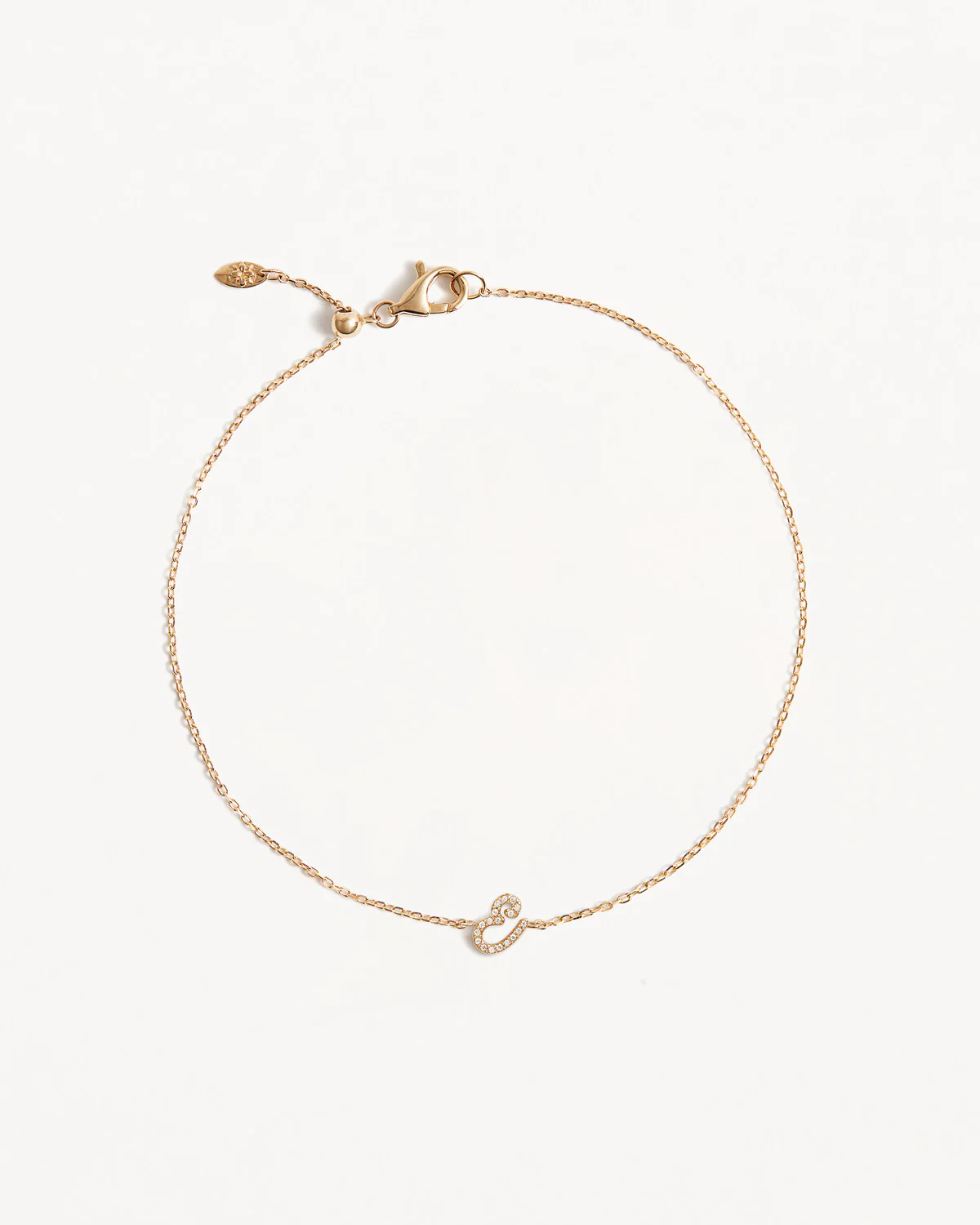 14k Solid Gold Diamond Love Letter Bracelet - Image 12