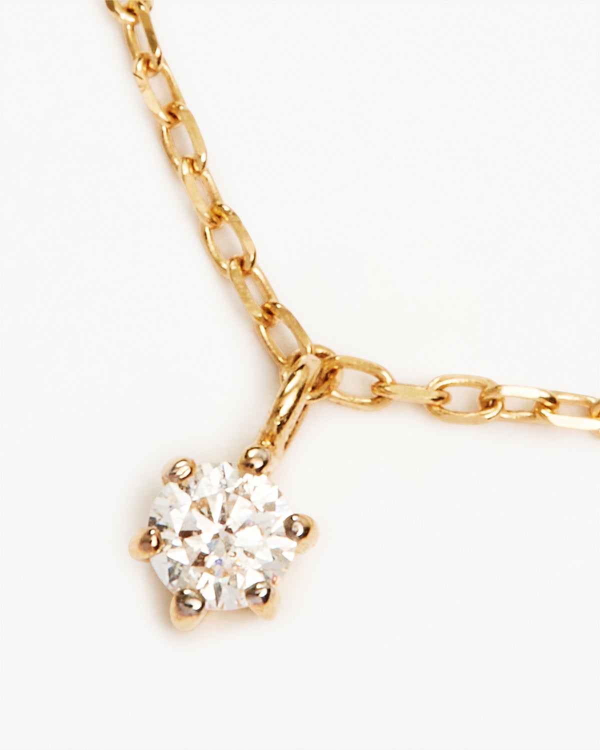 14k Solid Gold Droplets Diamond Necklace - Image 3
