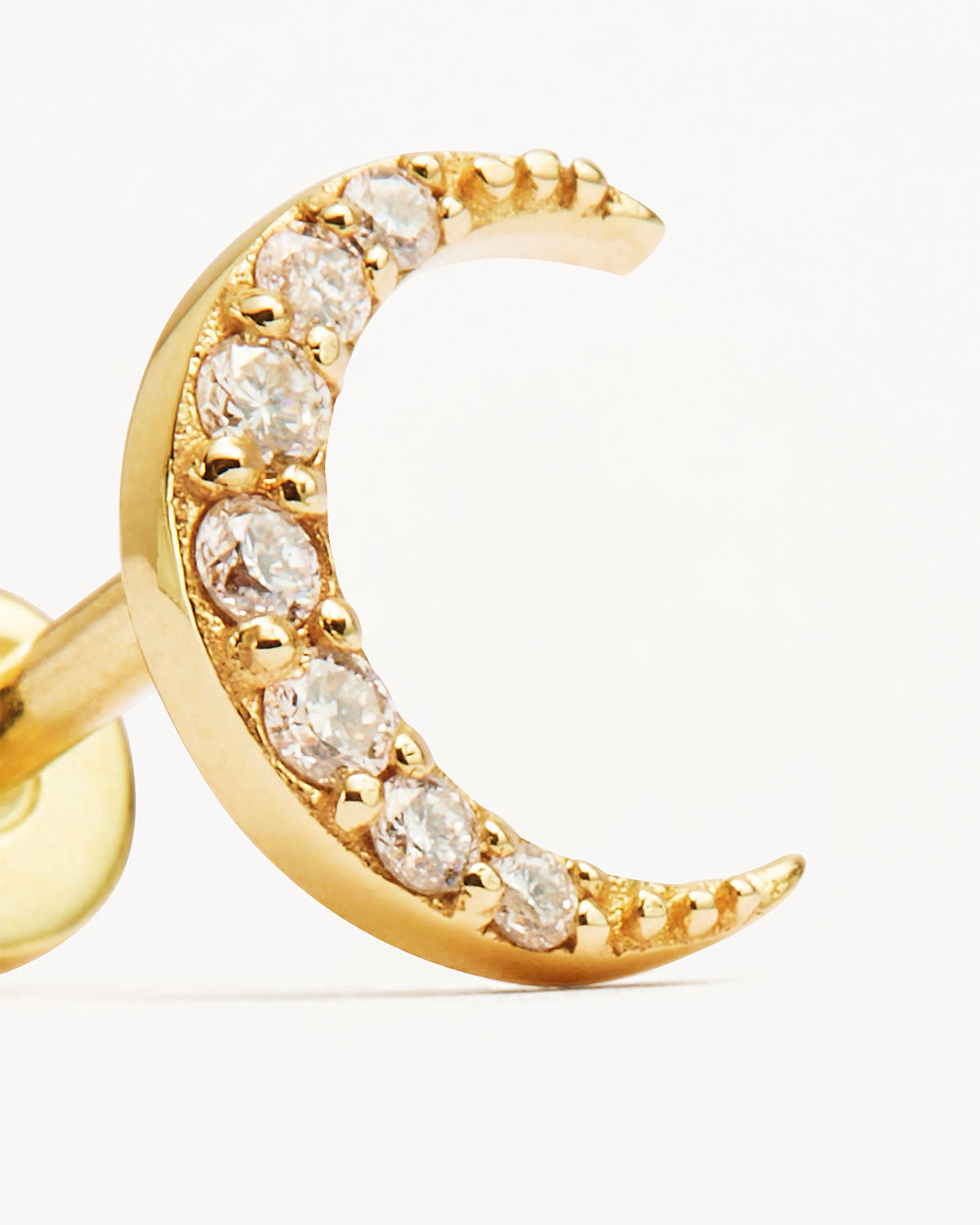 14k Solid Gold Evening Sky Diamond Cartilage Earring - Image 3