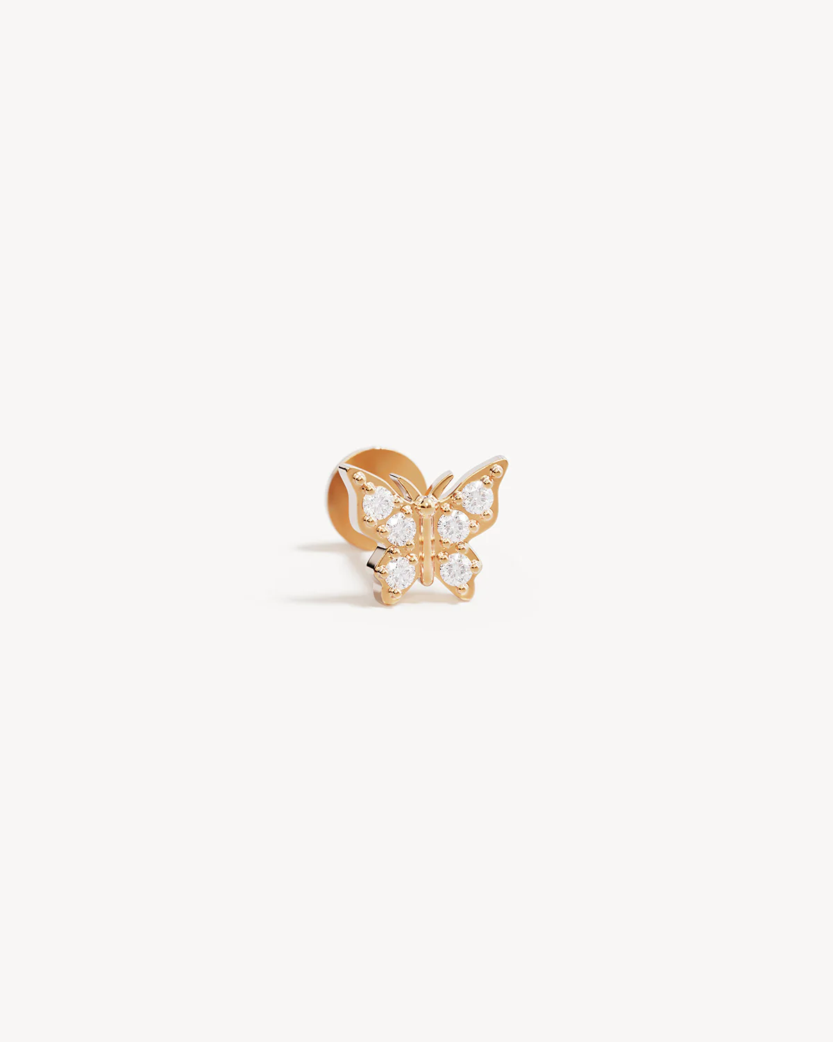14k Solid Gold Fly With Me Cartilage Earring