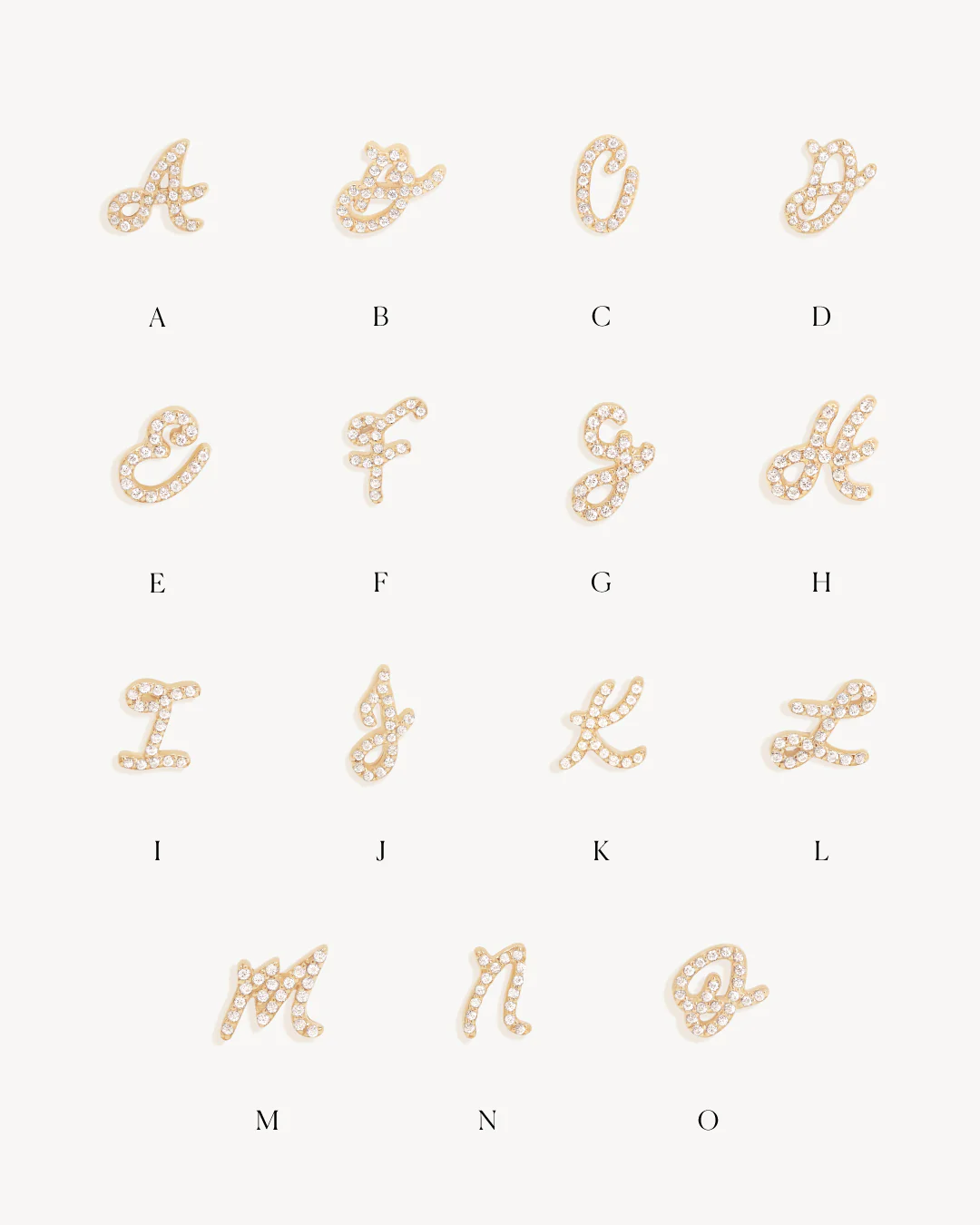 14k Solid Gold Forever Love Diamond Letter Hoop Earring Charm - Image 4