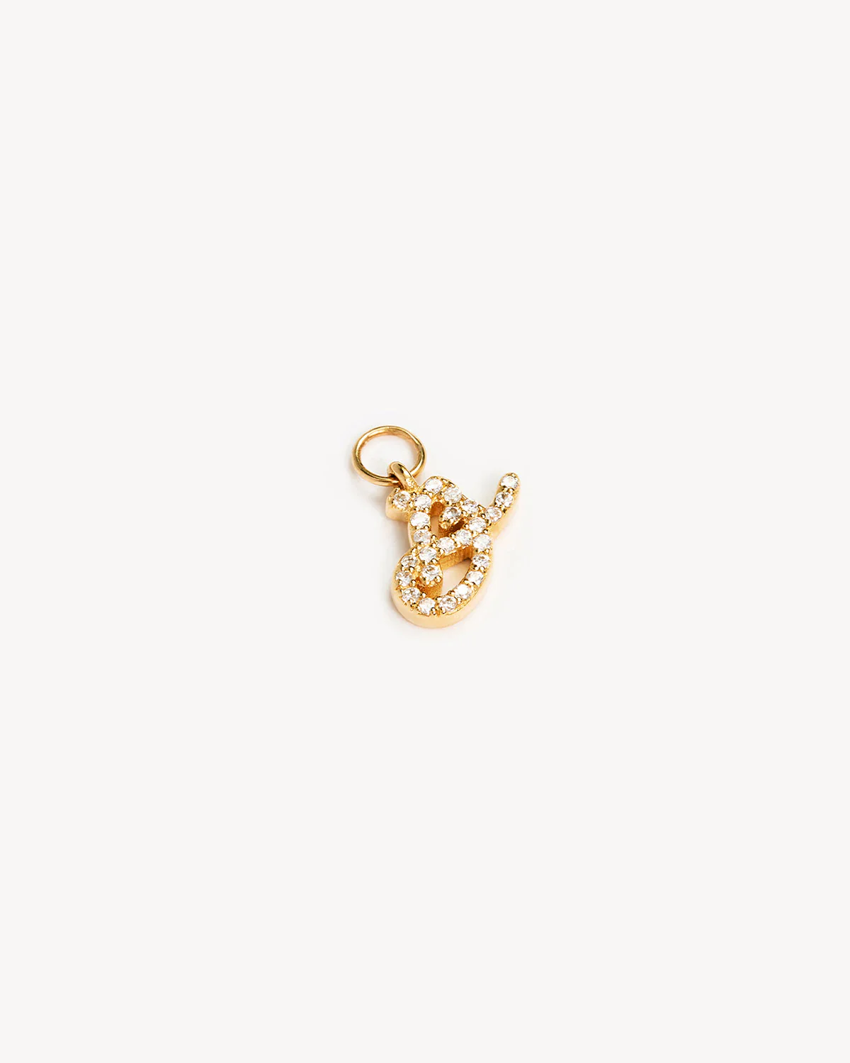 14k Solid Gold Forever Love Diamond Letter Hoop Earring Charm - Image 7