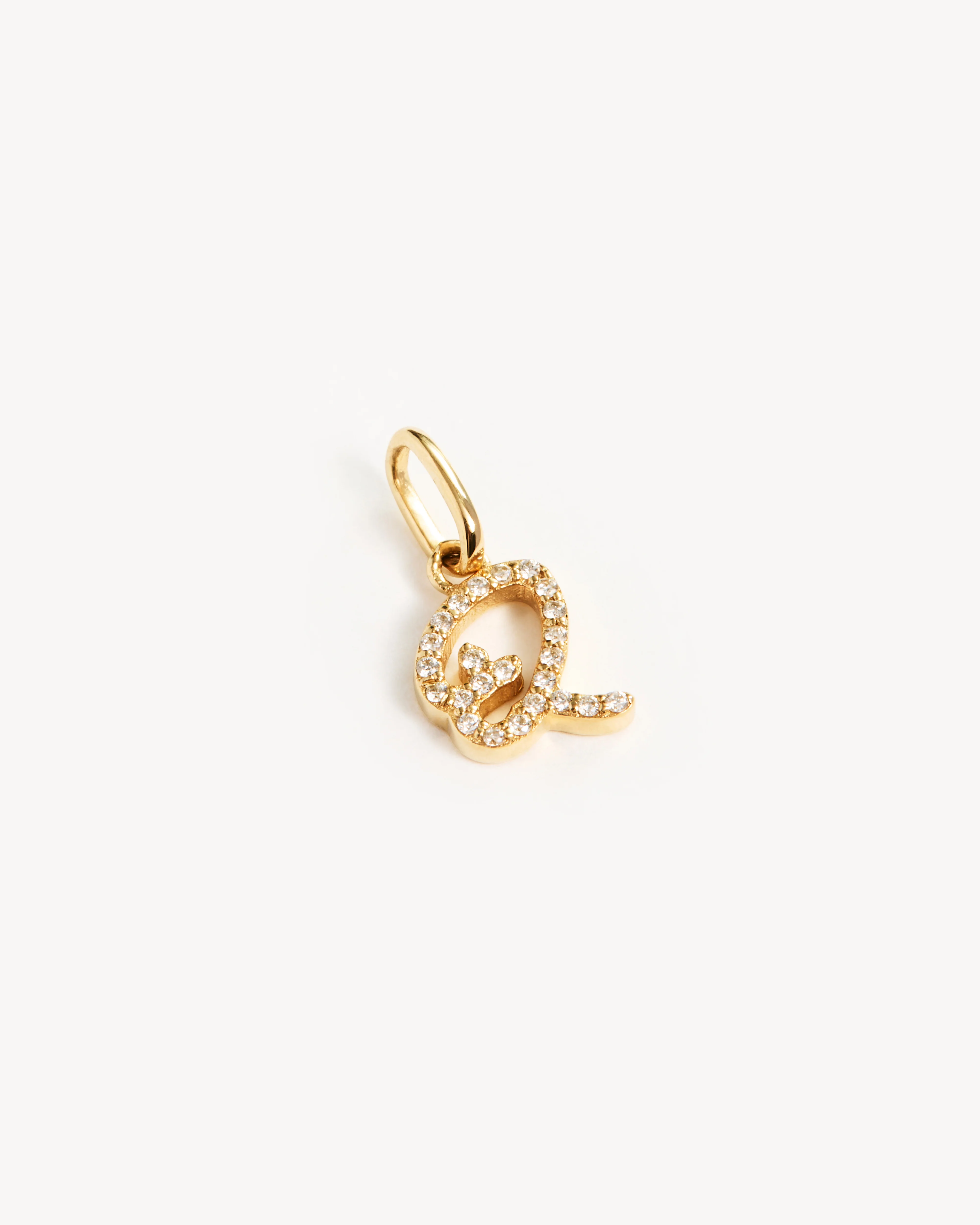 14k Solid Gold Forever Love Diamond Letter Necklace Pendant - Image 46