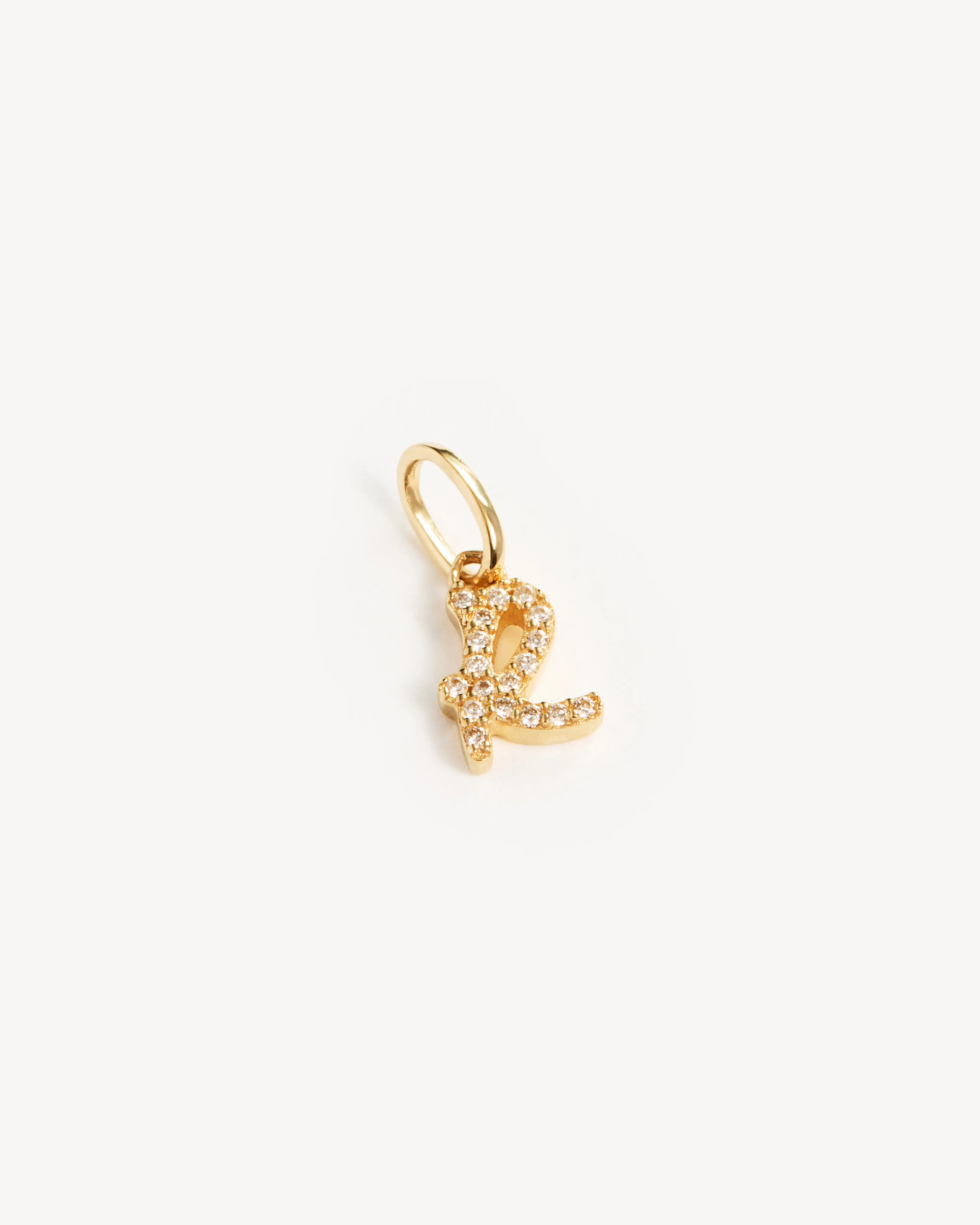 14k Solid Gold Forever Love Diamond Letter Necklace Pendant - Image 48