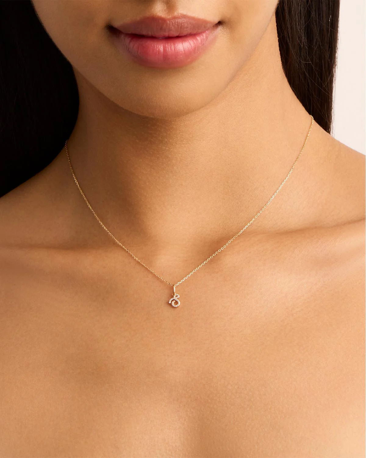 14k Solid Gold Forever Love Diamond Letter Necklace Pendant - Image 54