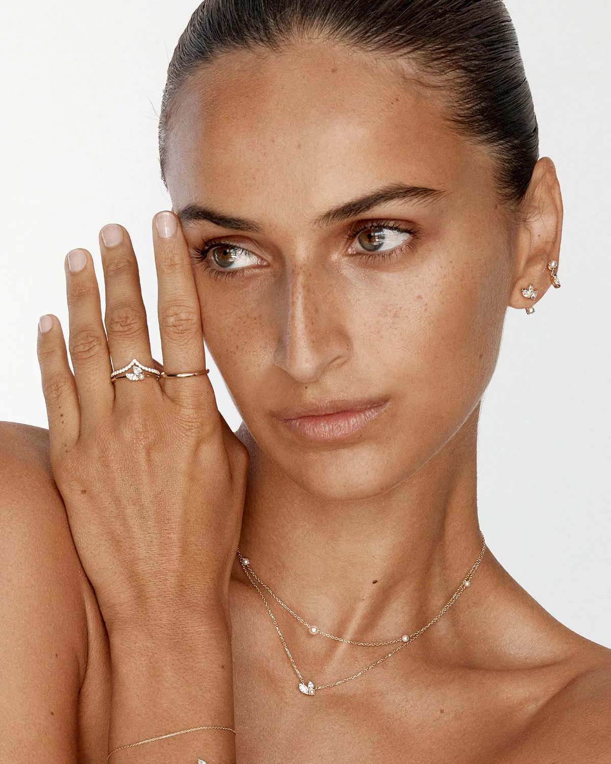 14k Solid Gold In Bloom Lab-Grown Diamond Necklace - Image 4