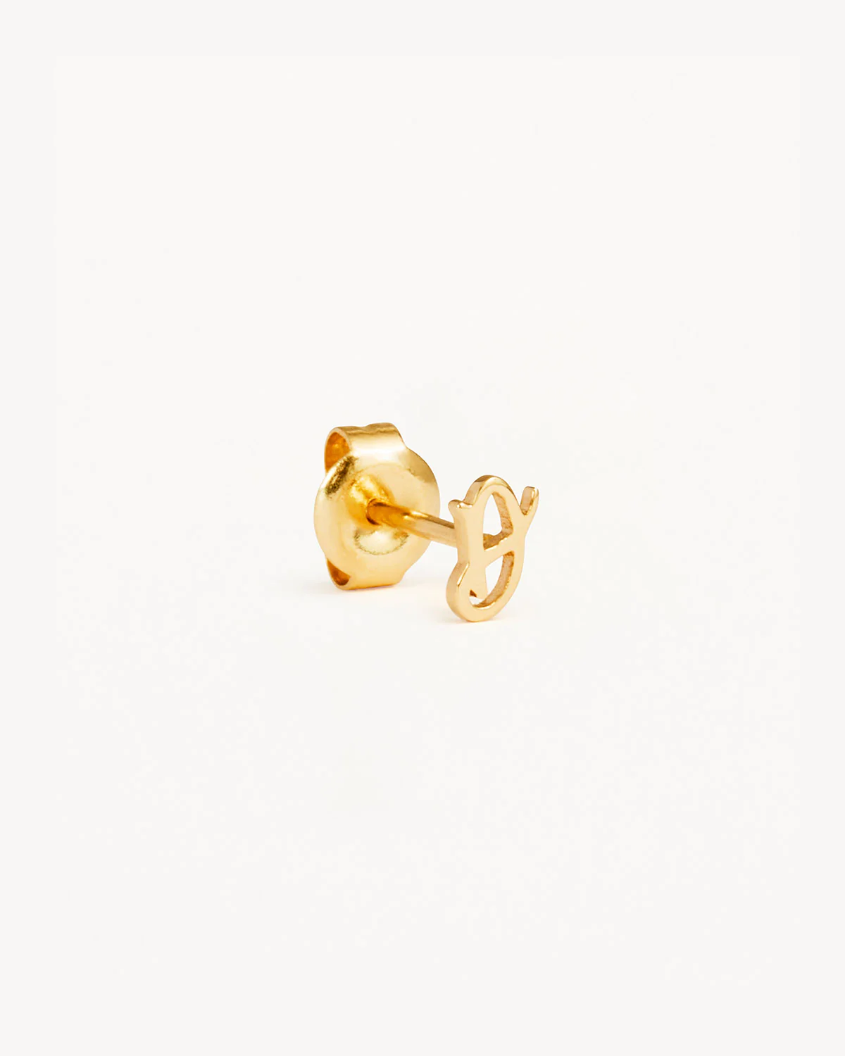 14k Solid Gold Love Letter Earring - Image 15