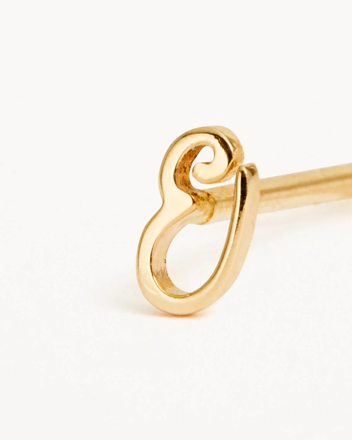 14k Solid Gold Love Letter Earring - Image 20