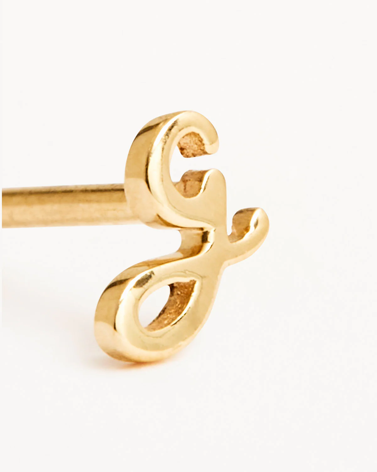 14k Solid Gold Love Letter Earring - Image 23