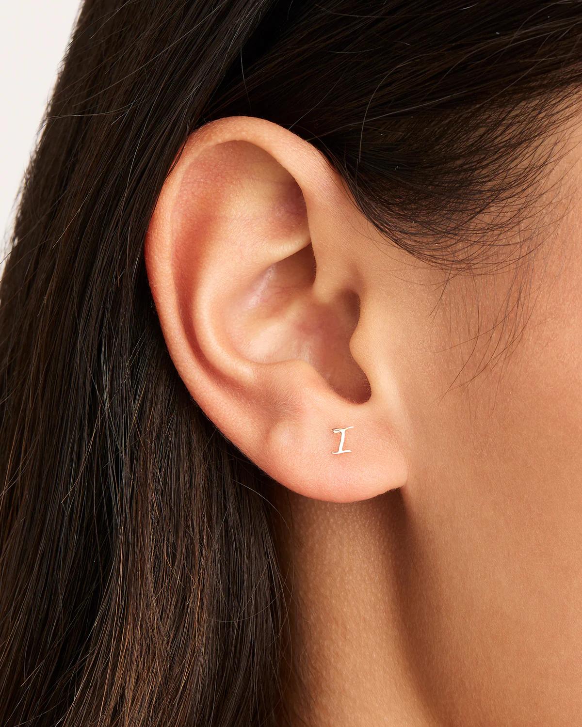 14k Solid Gold Love Letter Earring - Image 28