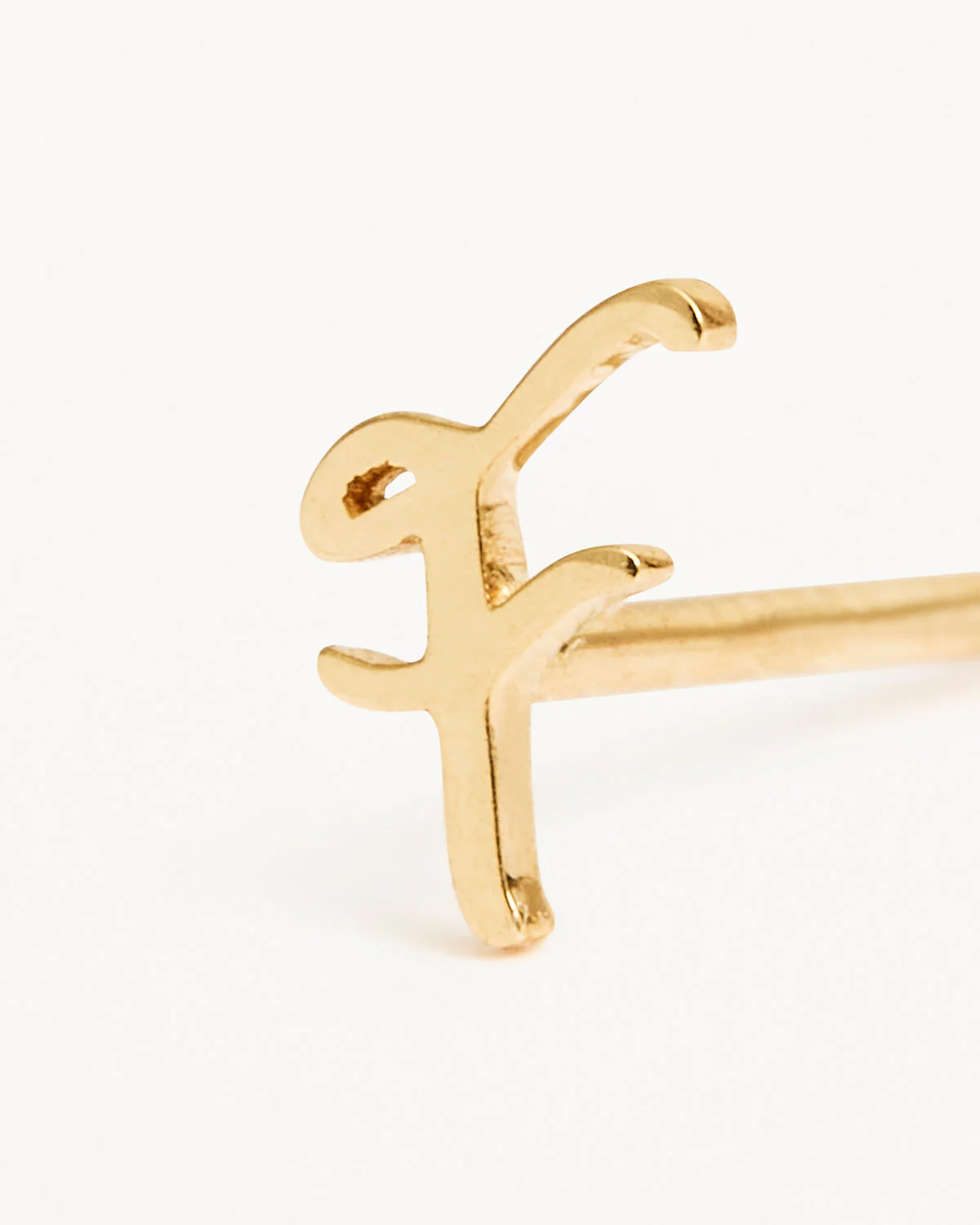 14k Solid Gold Love Letter Earring - Image 3