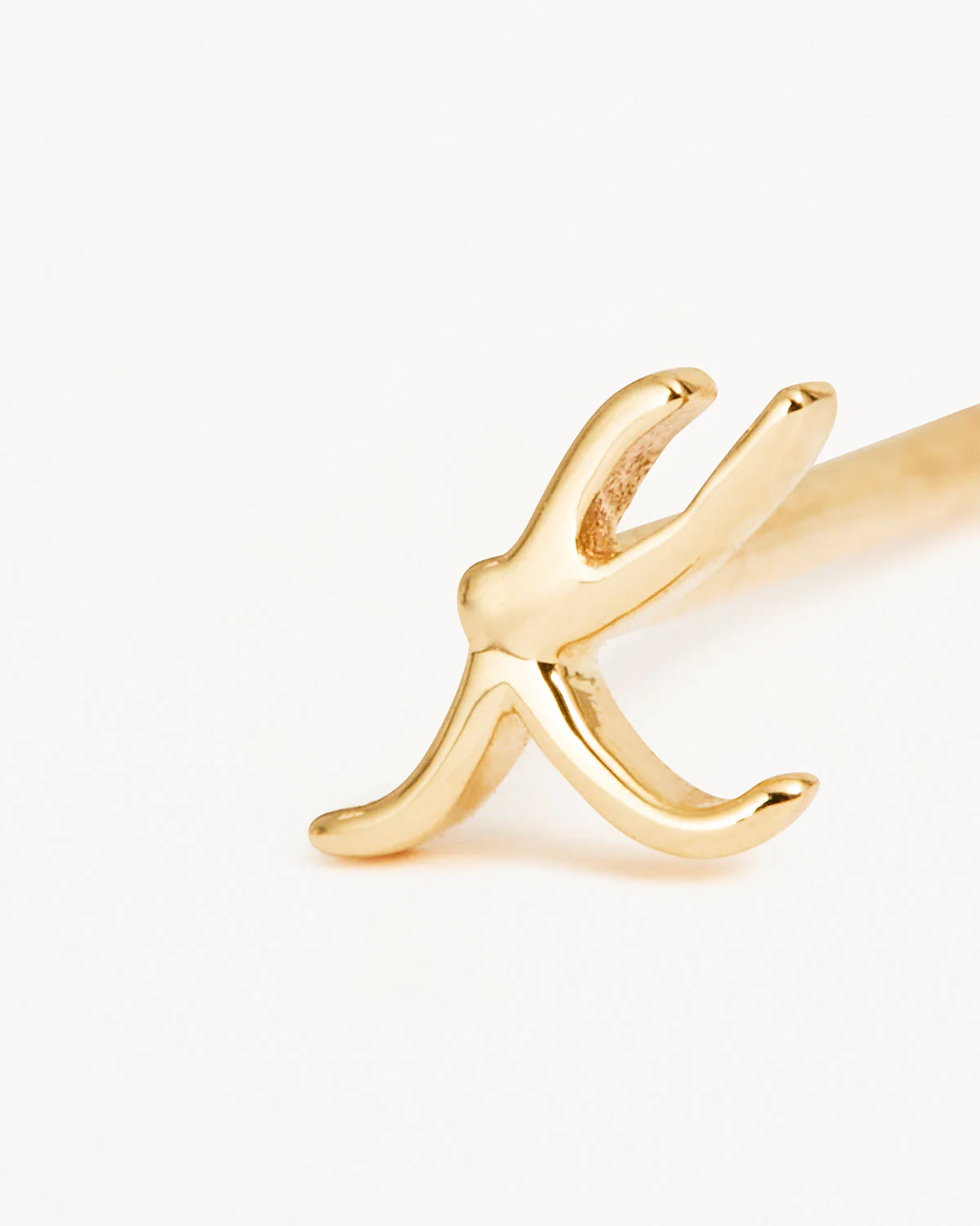 14k Solid Gold Love Letter Earring - Image 35