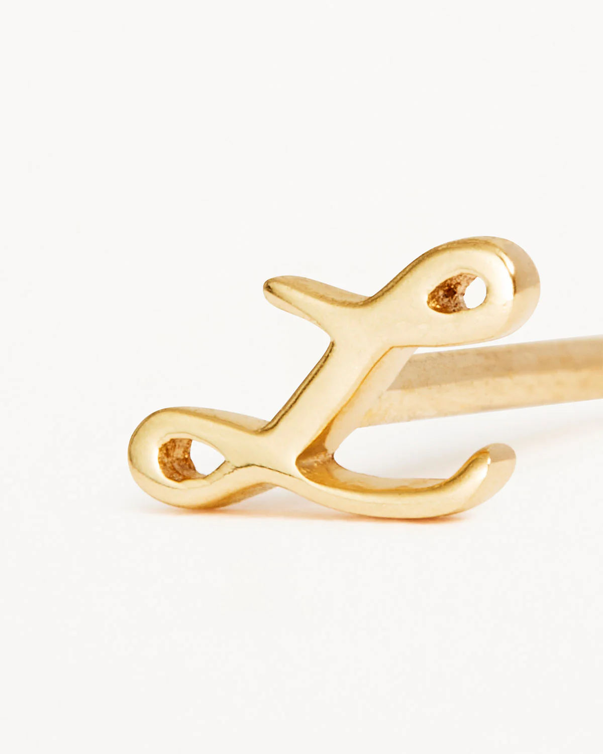 14k Solid Gold Love Letter Earring - Image 38