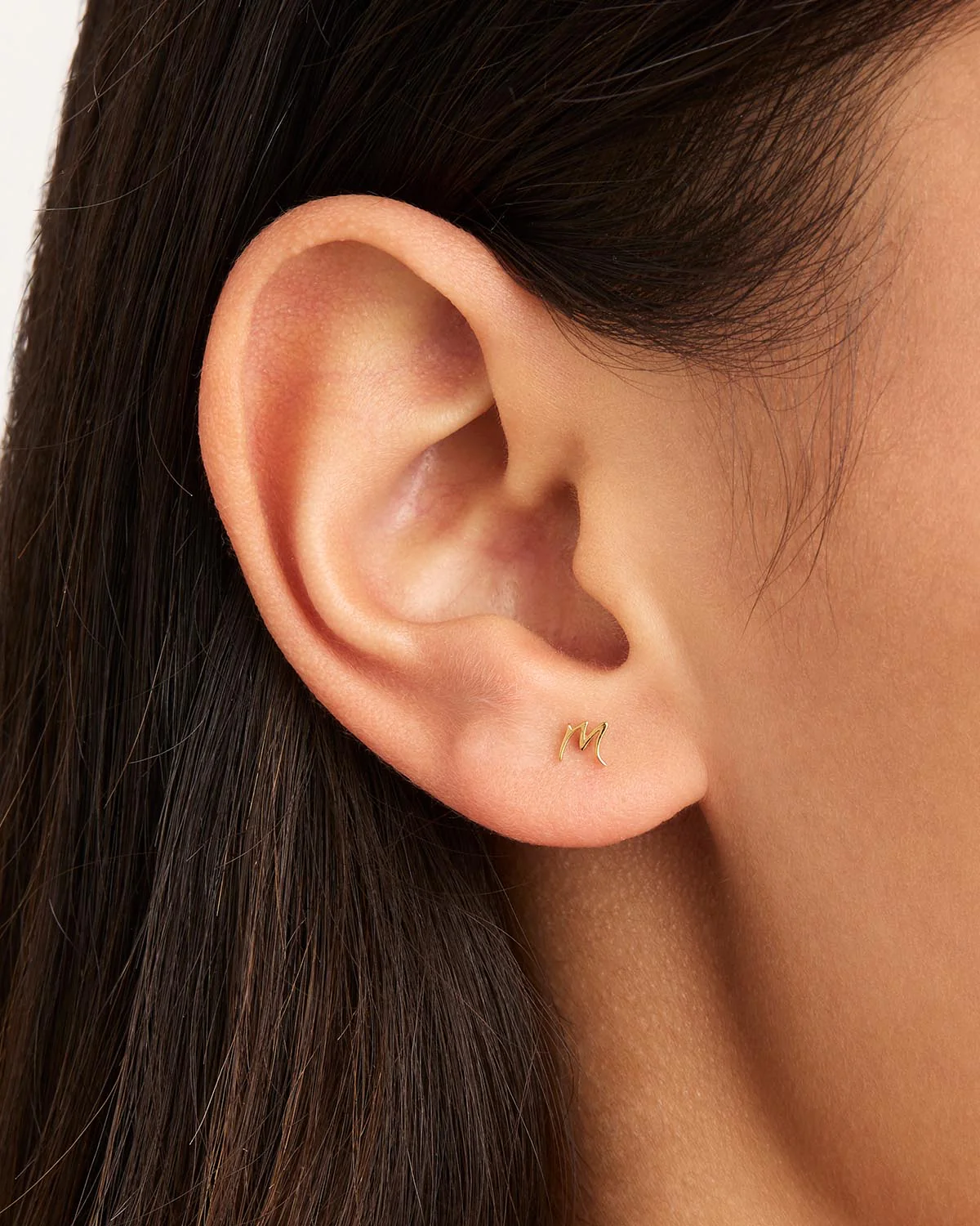 14k Solid Gold Love Letter Earring - Image 40
