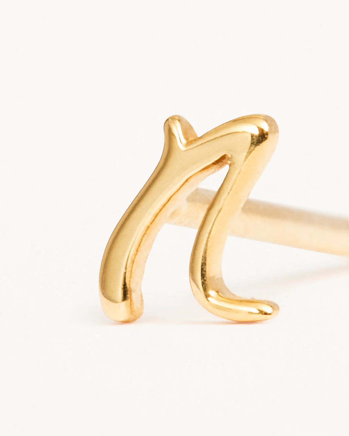 14k Solid Gold Love Letter Earring - Image 44