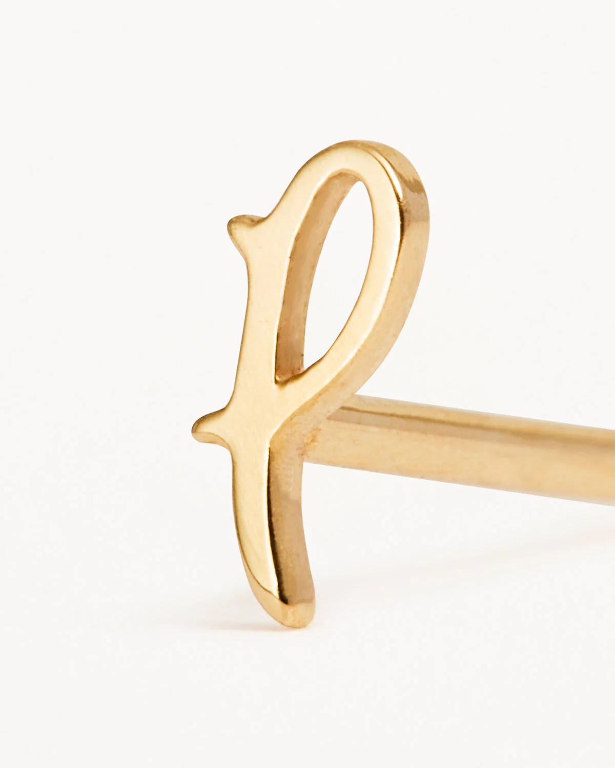 14k Solid Gold Love Letter Earring - Image 50
