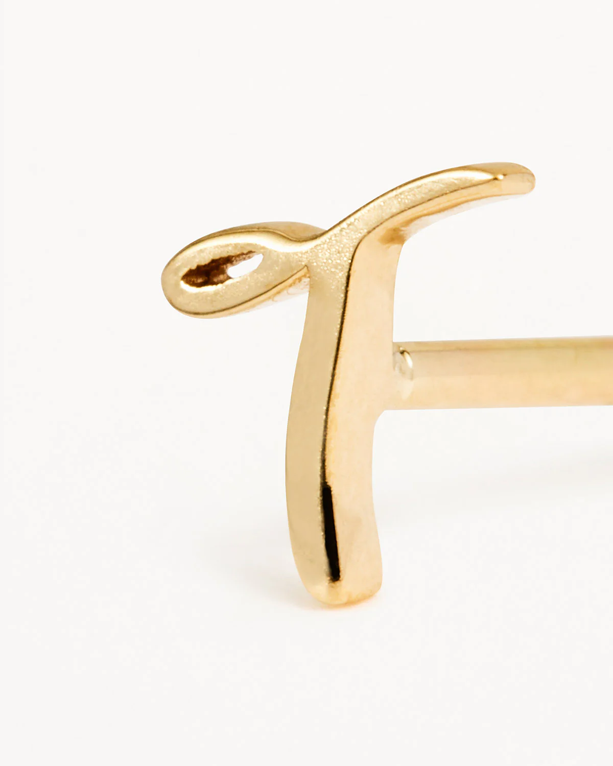 14k Solid Gold Love Letter Earring - Image 62