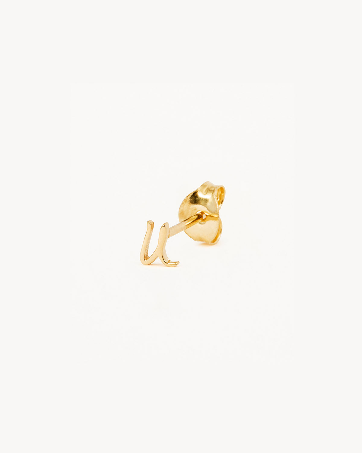 14k Solid Gold Love Letter Earring - Image 63