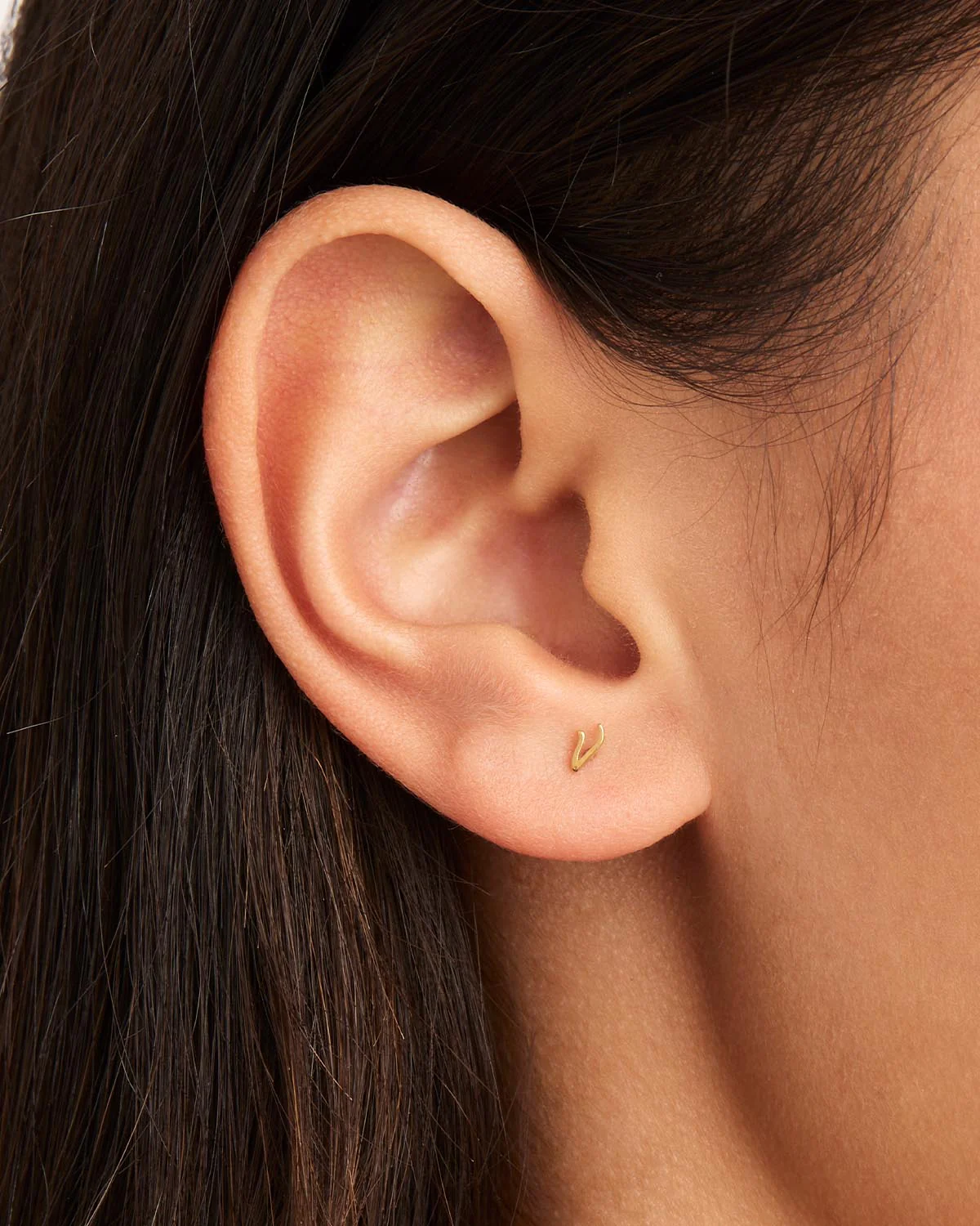 14k Solid Gold Love Letter Earring - Image 67