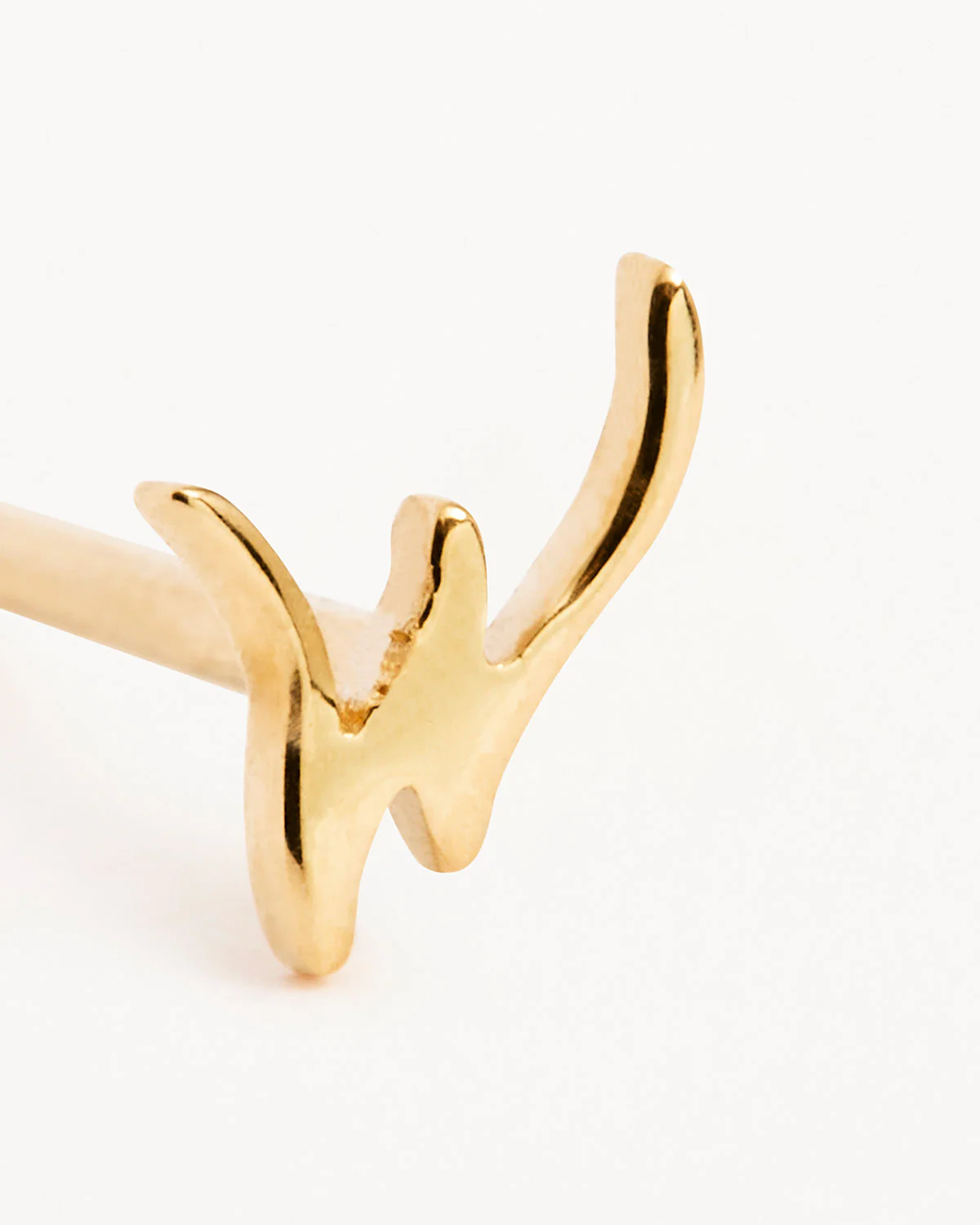 14k Solid Gold Love Letter Earring - Image 71