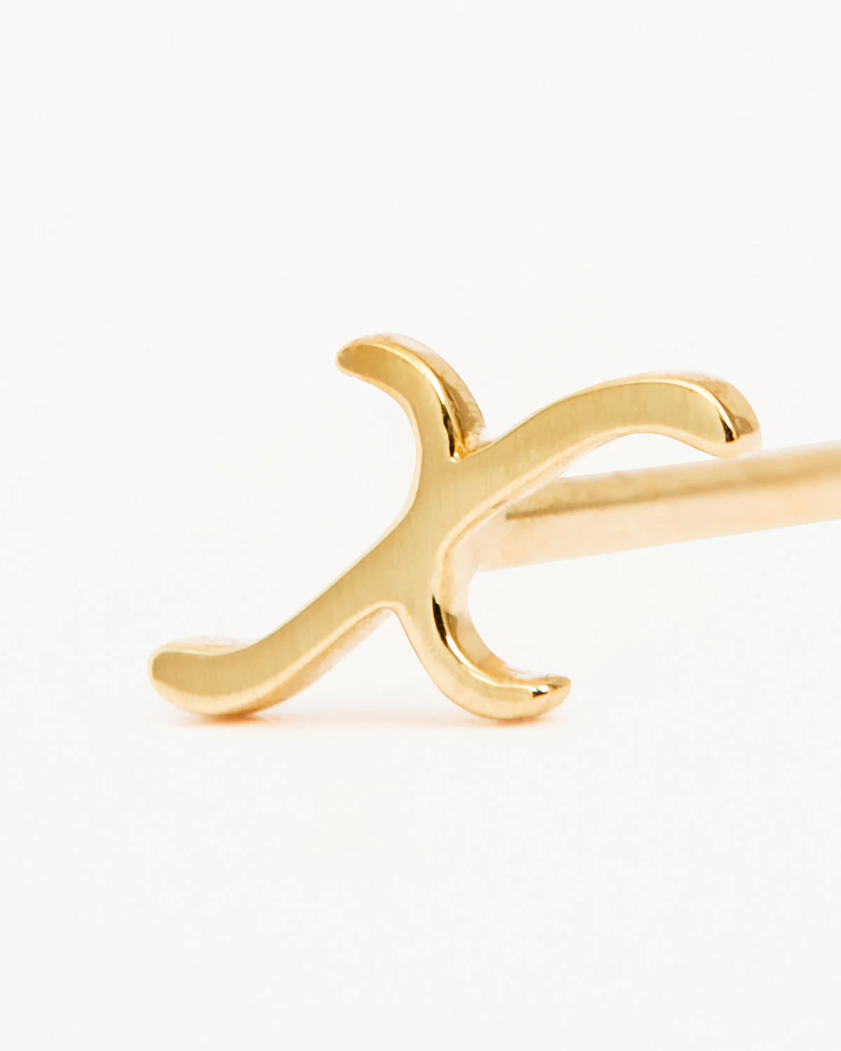 14k Solid Gold Love Letter Earring - Image 74