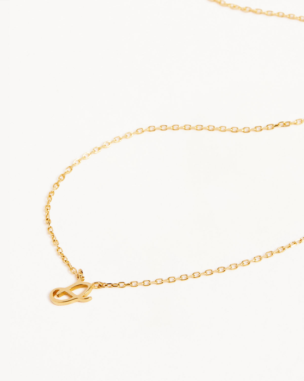 14k Solid Gold Love Letter Necklace - Image 4