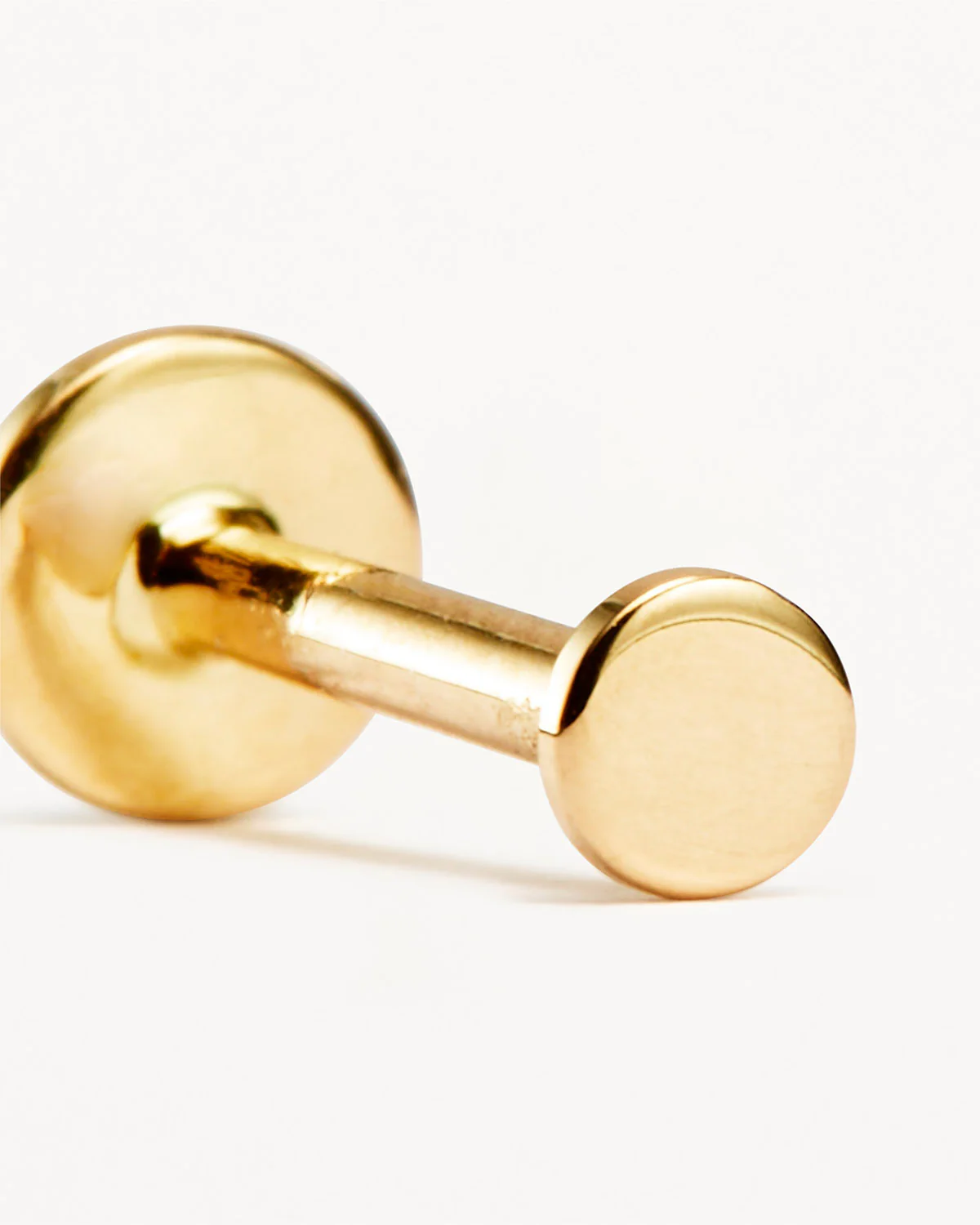 14k Solid Gold Lunar Cartilage Flatback Earring - Image 3