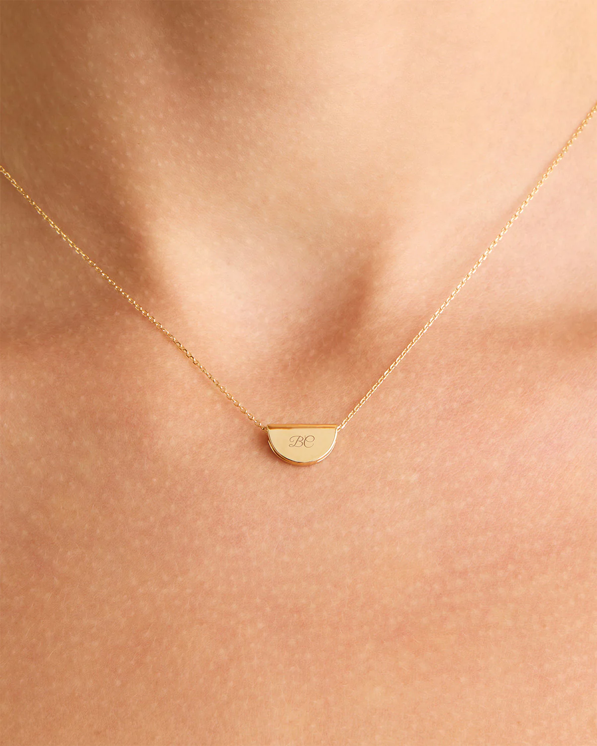 14k Solid Gold Mini Lotus Necklace - Image 4