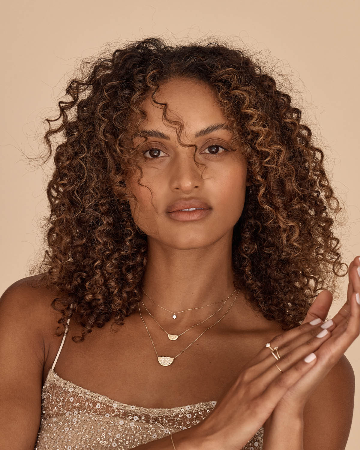 14k Solid Gold Mini Lotus Necklace - Image 5
