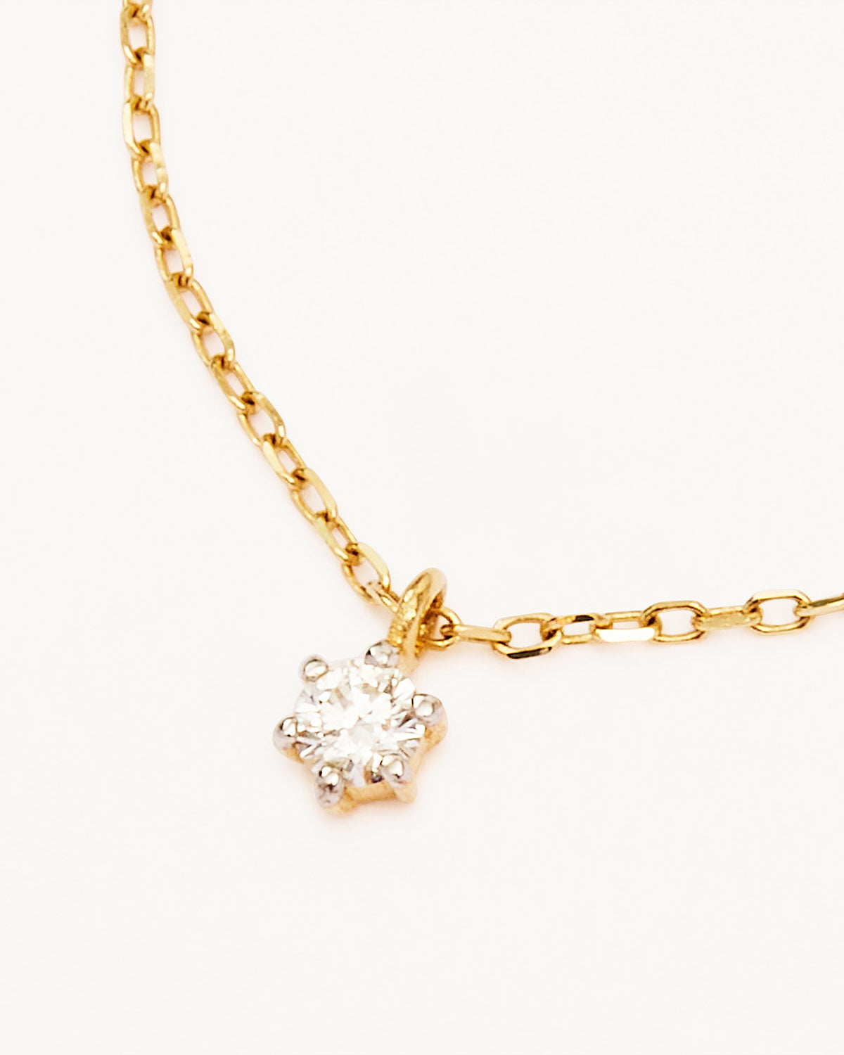 14k Solid Gold Sweet Droplet Diamond Necklace - Image 4