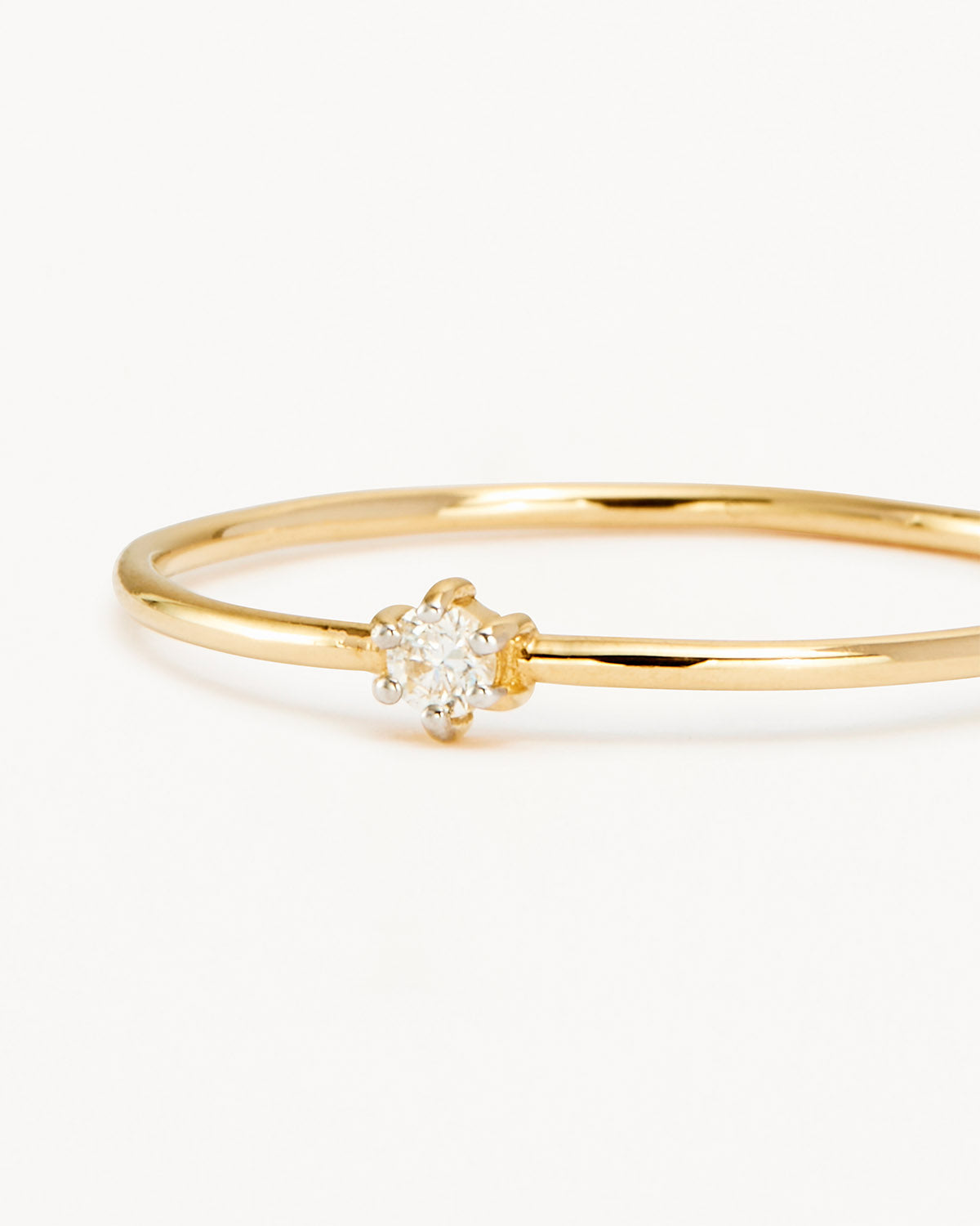 14k Solid Gold Sweet Droplet Diamond Ring - Image 3