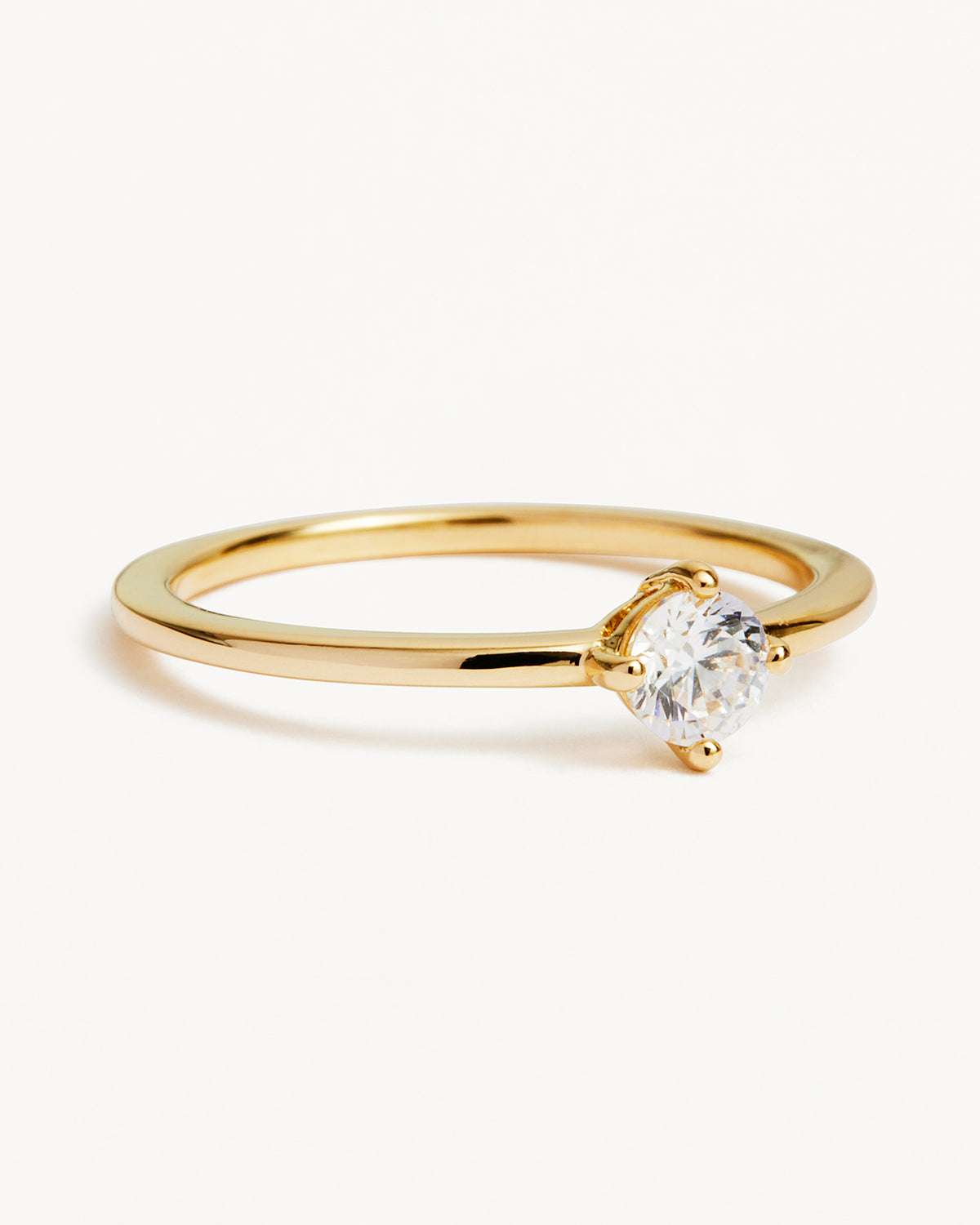 14k Solid Gold Water Drop Lab-Grown Diamond Ring - 4mm - Image 3