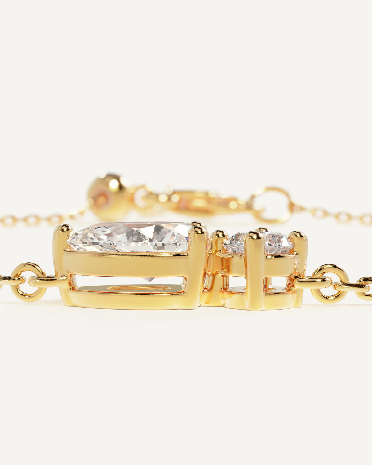 14k Solid Gold With All My Heart Sapphire Bracelet - Image 5