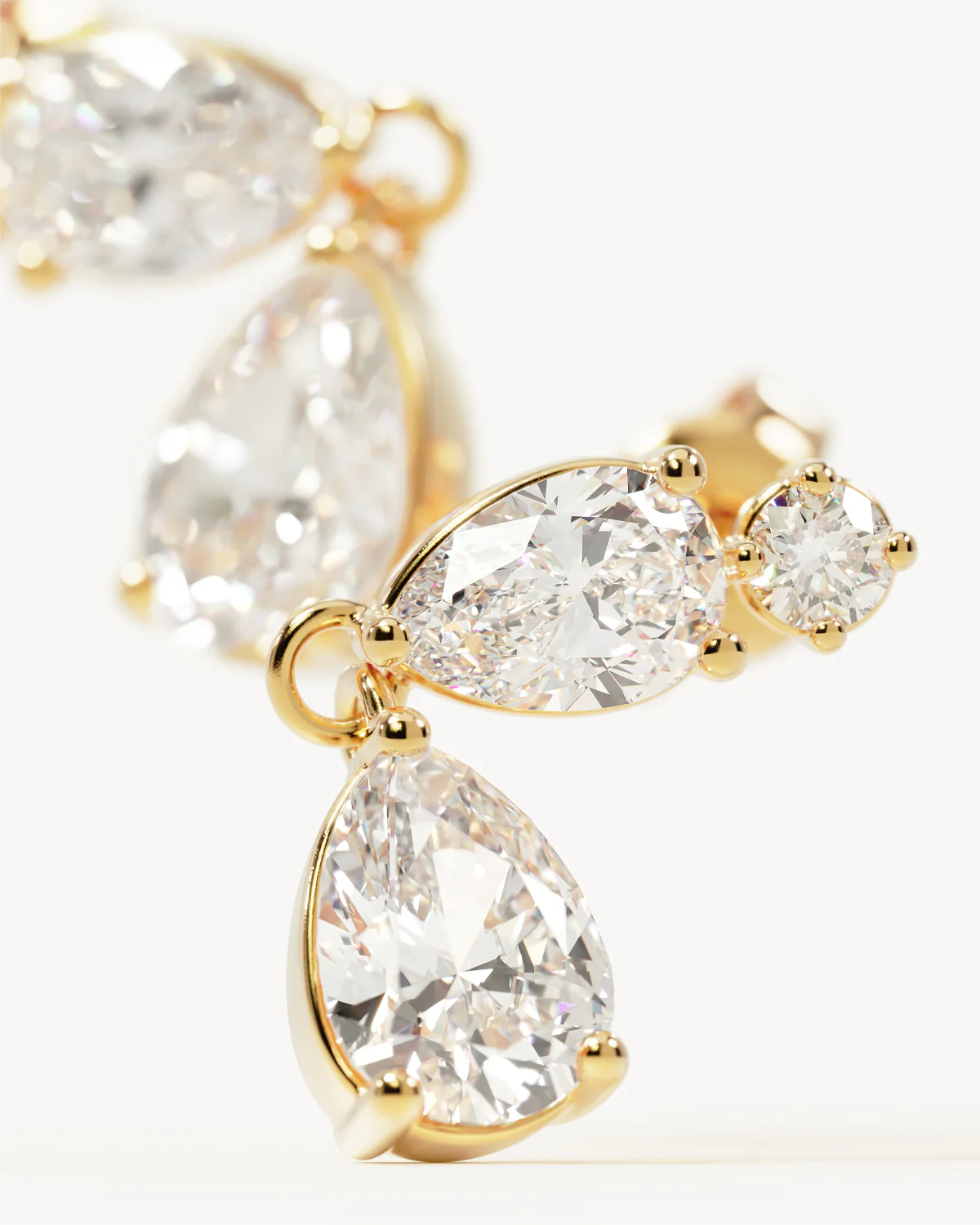 14k Solid Gold With All My Heart Sapphire Single Earring - Image 5