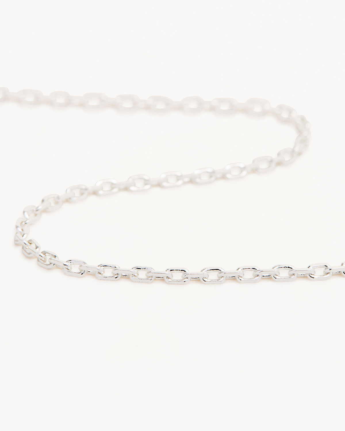 14k Solid White Gold 18" Signature Chain Necklace - Image 3