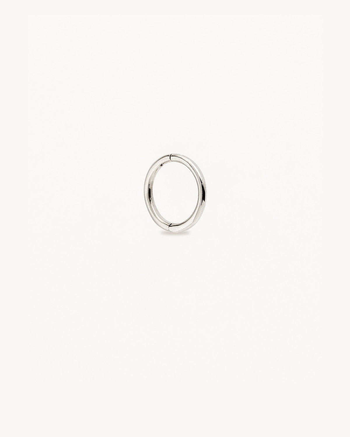 14k Solid White Gold Purity Sleeper - 8mm
