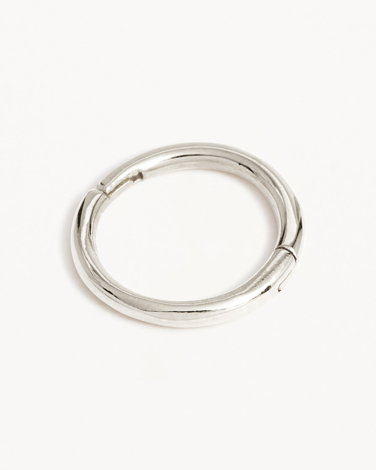 14k Solid White Gold Purity Sleeper - 8mm - Image 3