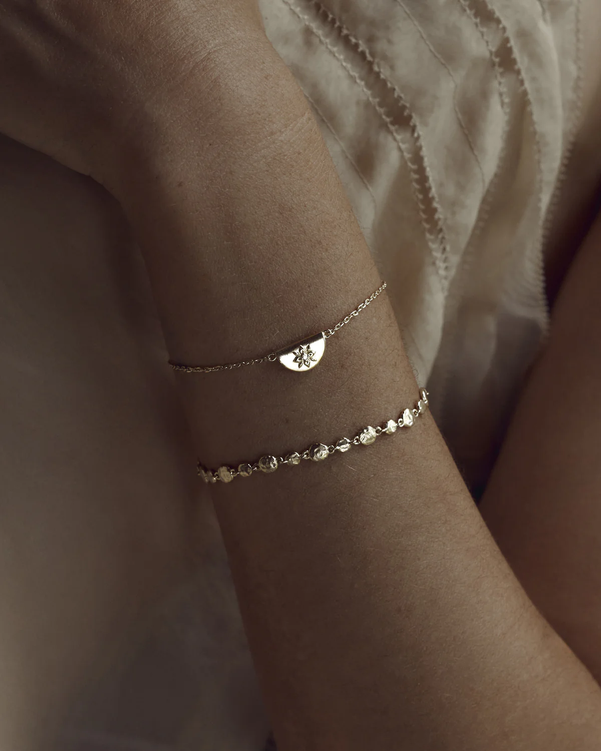 18k Gold Vermeil Lotus Bracelet - Image 4