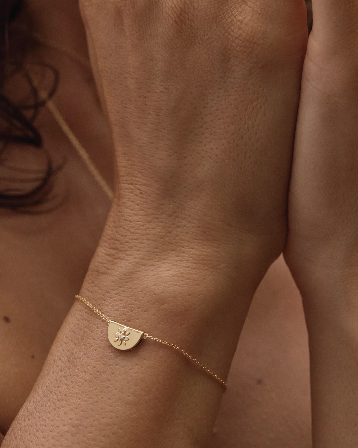 18k Gold Vermeil Lotus Bracelet - Image 8