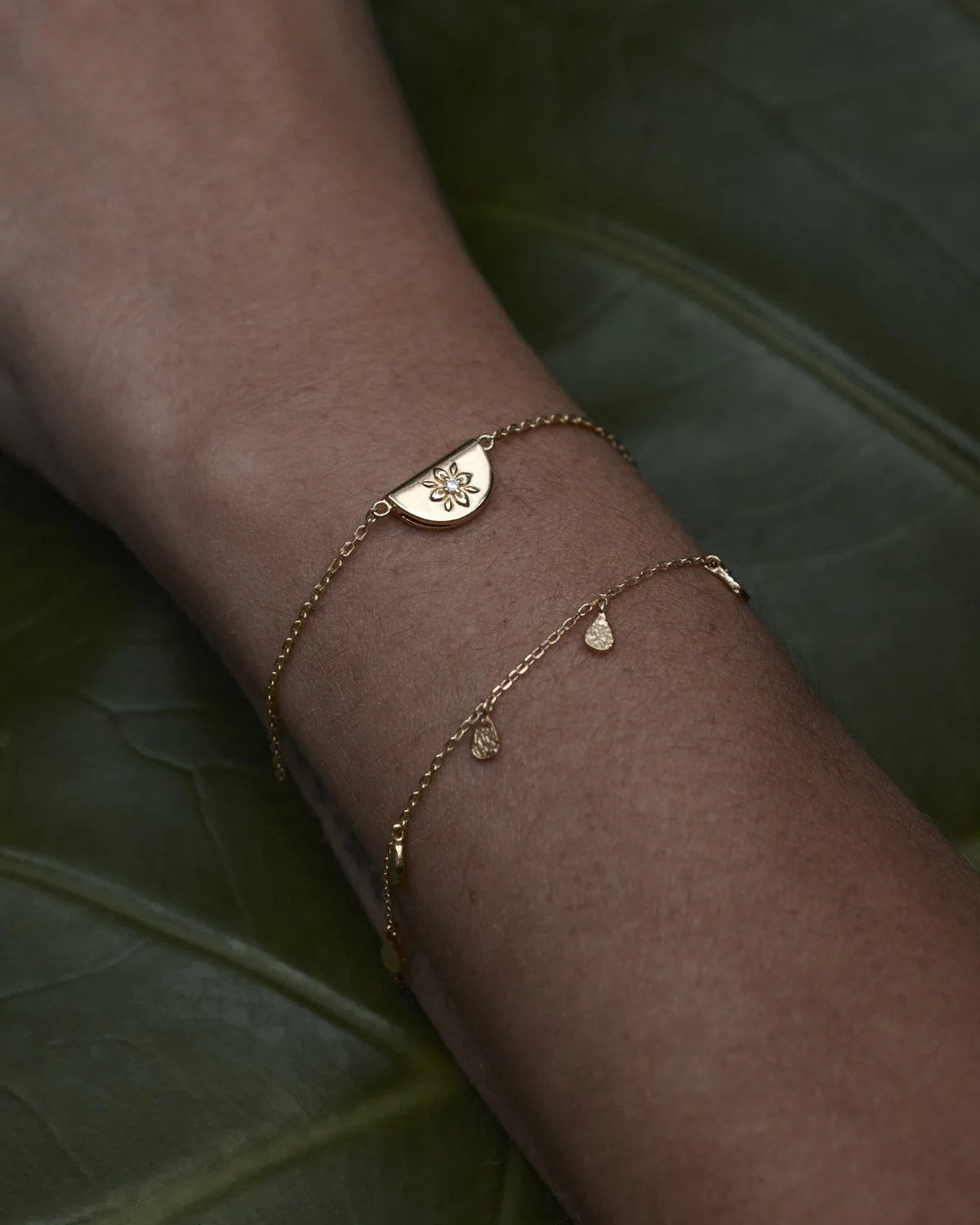 18k Gold Vermeil Lotus Bracelet - Image 9