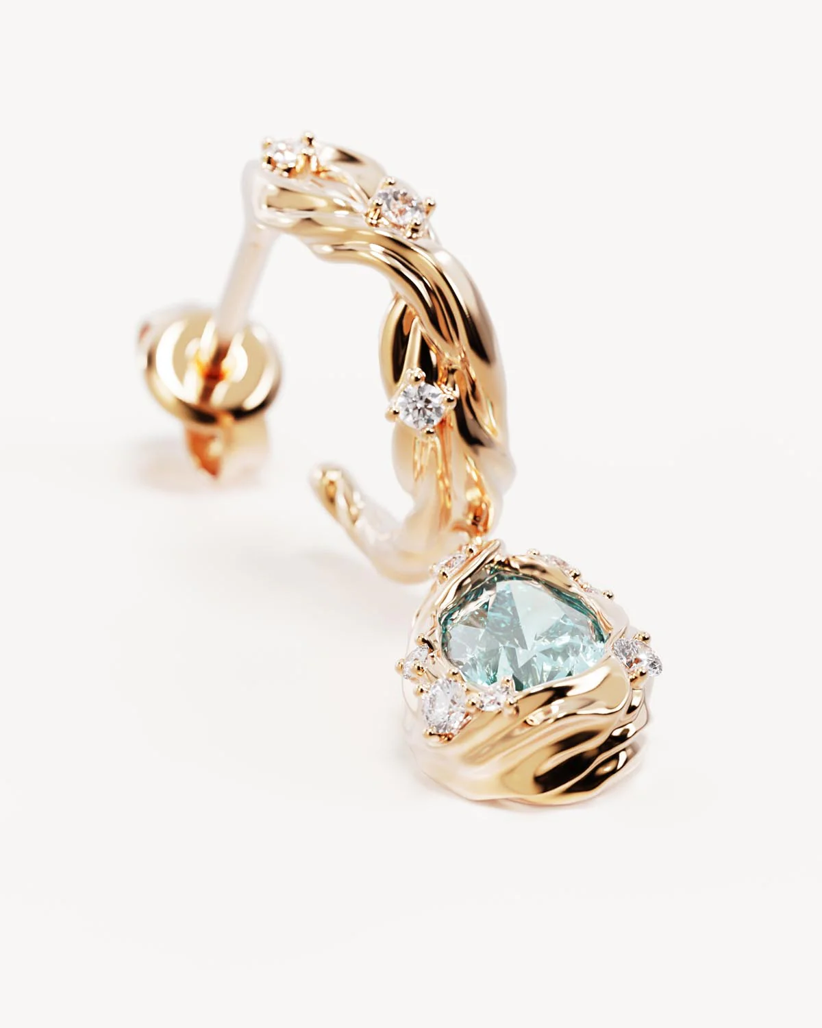 18k Gold Plated Dive Deeper Hoops - Image 3