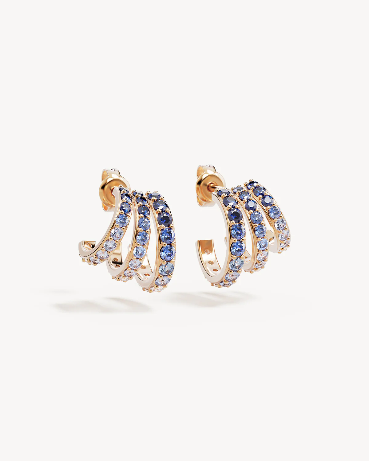 18k Gold Plated Endless Skies Illusion Hoops