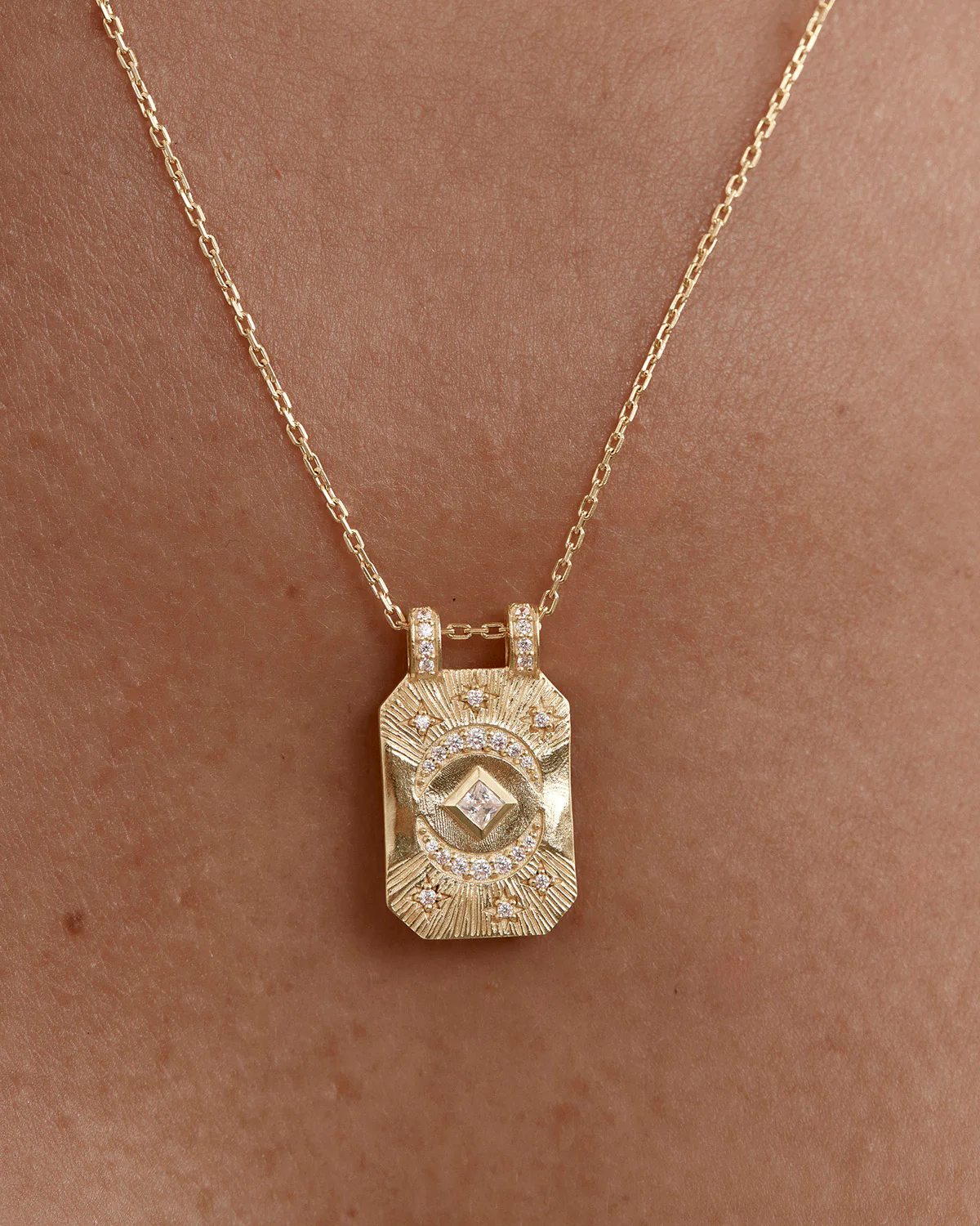 18k Gold Plated My Moon and Stars Necklace - Image 4