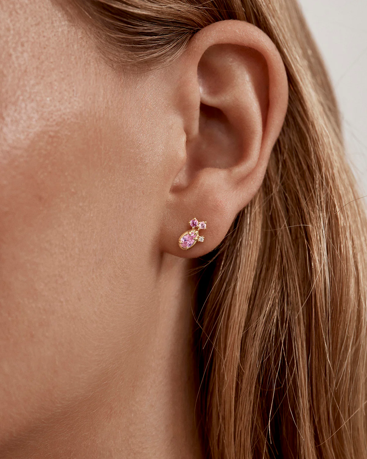 18k Gold Vermeil Awaken Love Stud Earrings - Image 2
